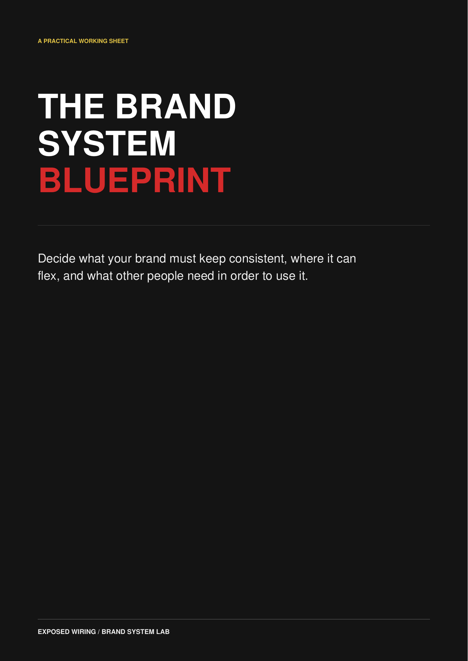 Cover of The Brand System Blueprint
